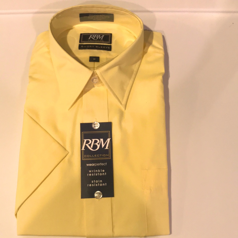 RBM Collection Men’s Yellow NWT Short Sleeve Shirt